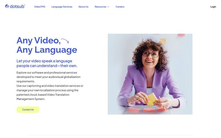 Screenshot of dotsub.com