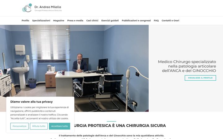 Screenshot di dottandreamilella.it