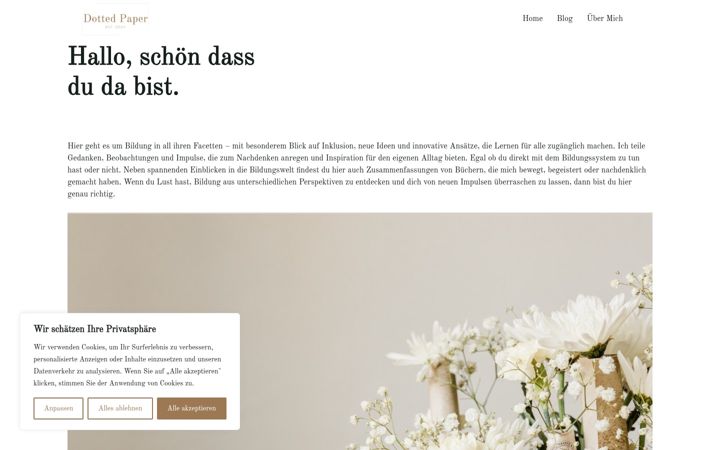 Screenshot of dottedpaper.de