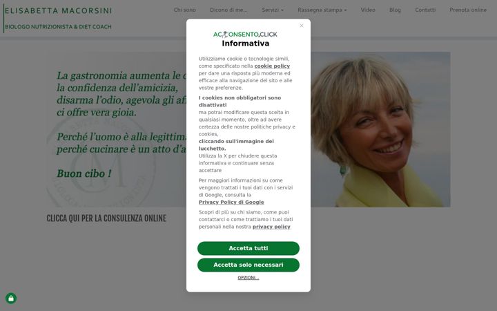Screenshot di dottelisabettamacorsini.it