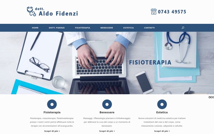 Screenshot of dottoraldofidenzi.it