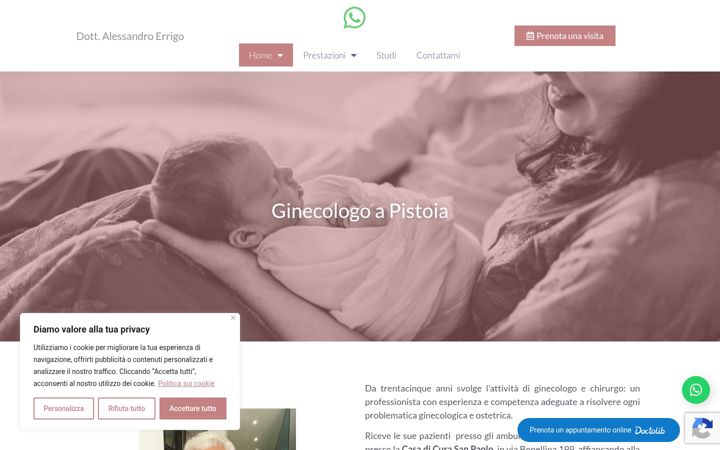 Screenshot of dottorerrigoalessandro.com