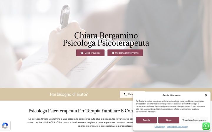 Screenshot ta' dottoressachiarabergamino.it