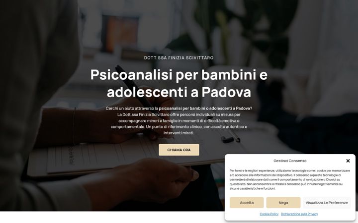 Screenshot ta' dottoressafiniziascivittaro.it