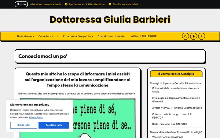 Screenshot of dottoressagiulia.it