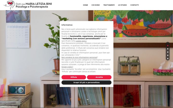 Screenshot of dottoressaletiziabini.it