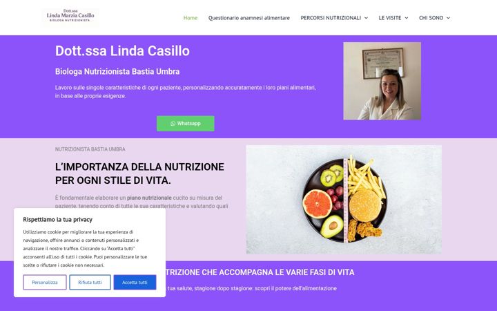 Screenshot of dottoressalindacasillo.it