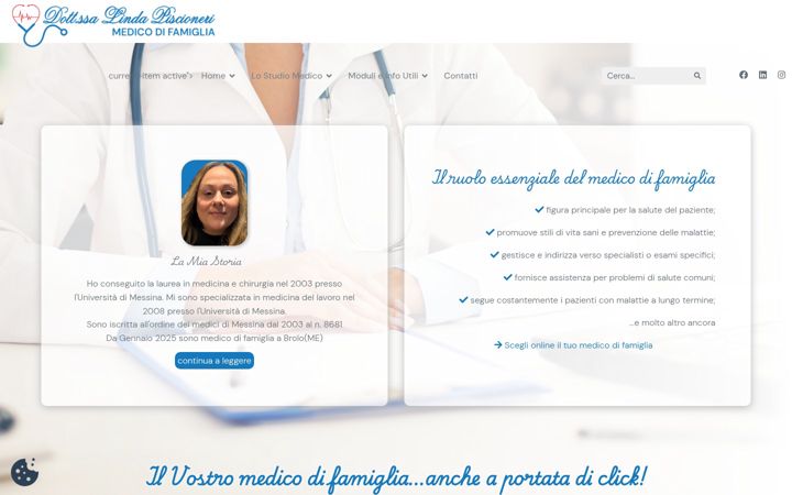 Screenshot of dottoressalindapiscioneri.it