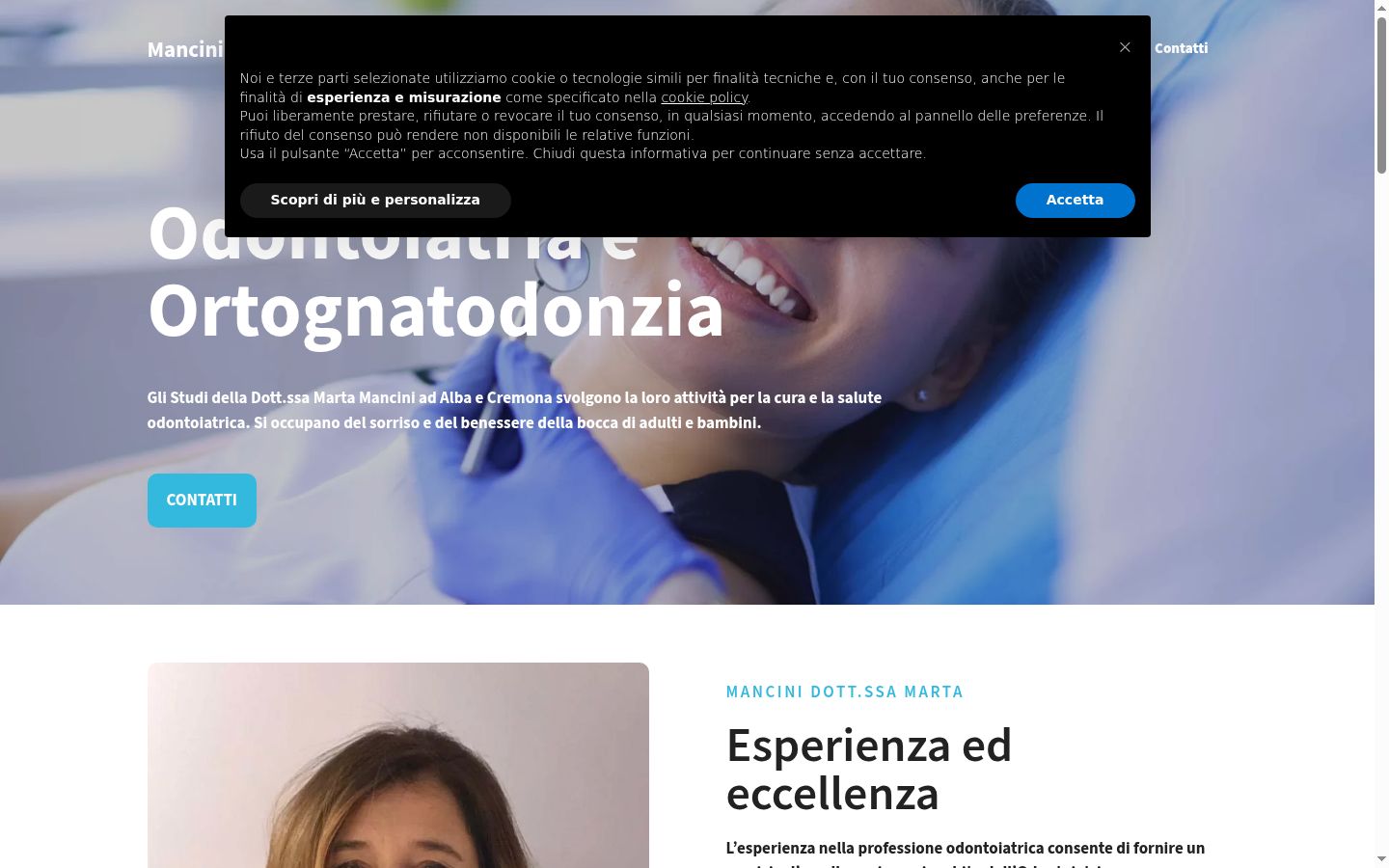 Screenshot of the consent banner shown before any interaction