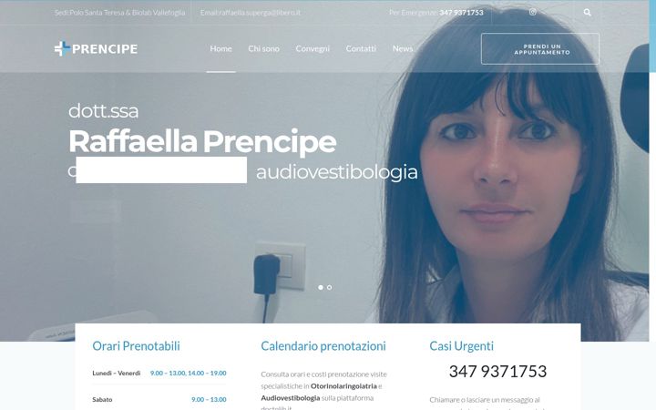 Screenshot of dottoressaraffaellaprencipe.it