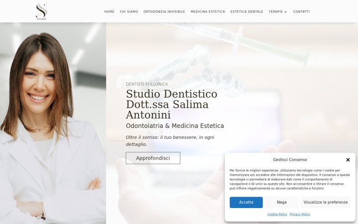 Screenshot of dottoressasalimaantonini.it