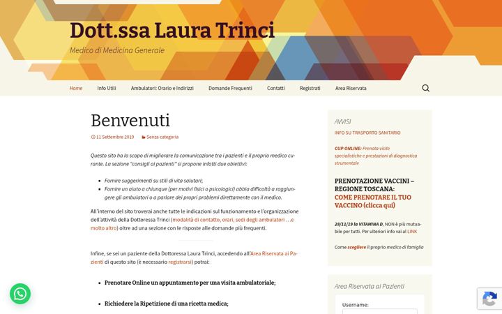 Screenshot of dottoressatrinci.it
