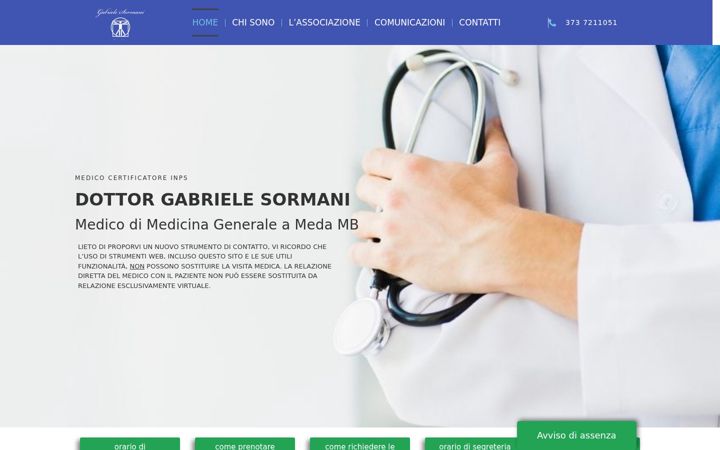 Screenshot of dottorgsormani.it