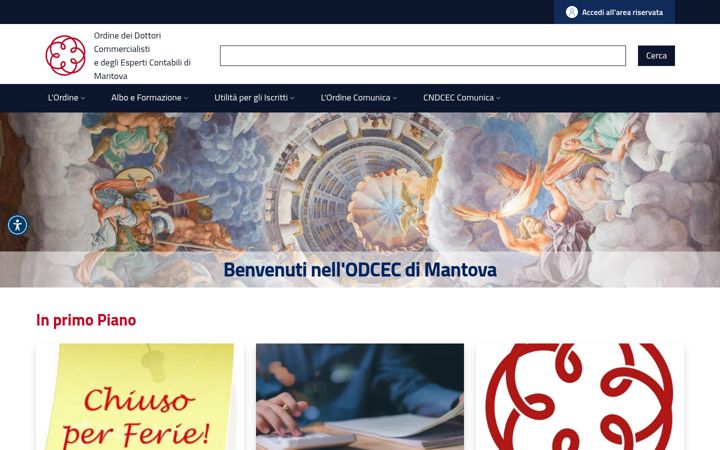 Screenshot of dottoricommercialistimantova.it