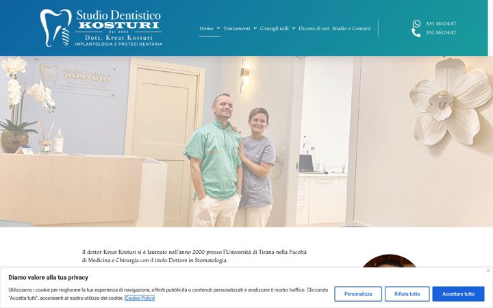 Screenshot of dottorkreatkosturi.it
