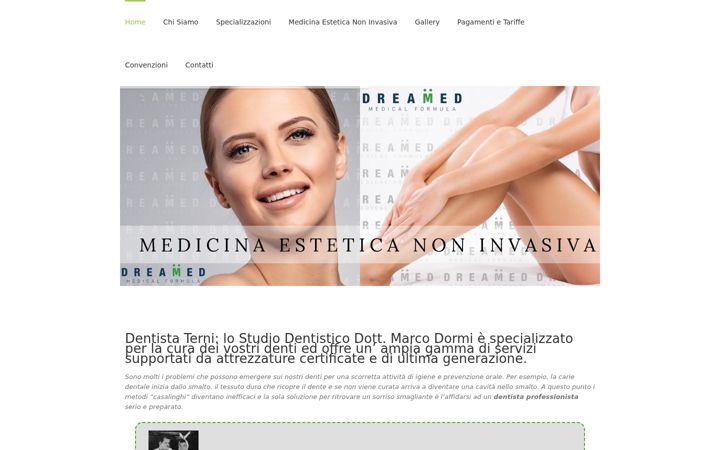Screenshot of dottormarcodormiodontoiatra.com