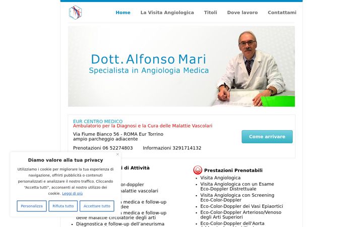 Screenshot of dottormariangiologia.it
