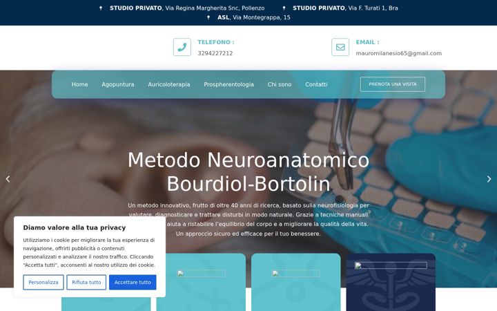 Screenshot of dottormauromilanesio.it
