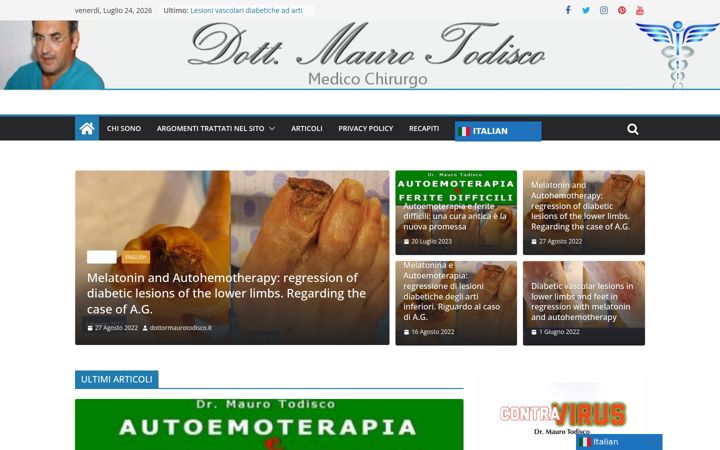 Screenshot of dottormaurotodisco.it