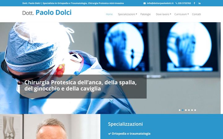 Screenshot of dottorpaolodolci.it