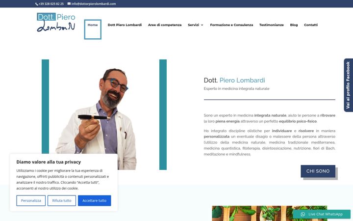 Screenshot of dottorpierolombardi.com
