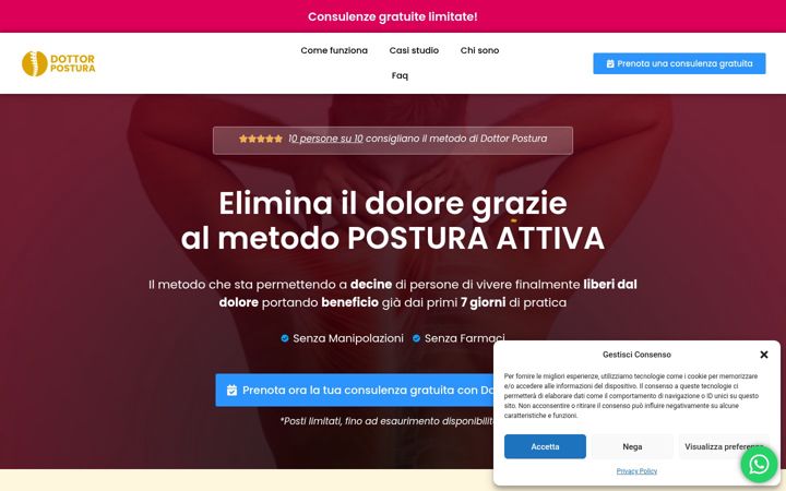 Screenshot of dottorpostura.it