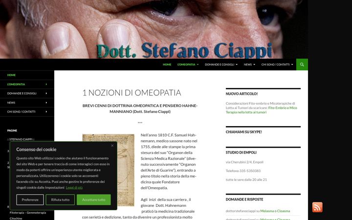 Screenshot of dottorstefanociappi.com