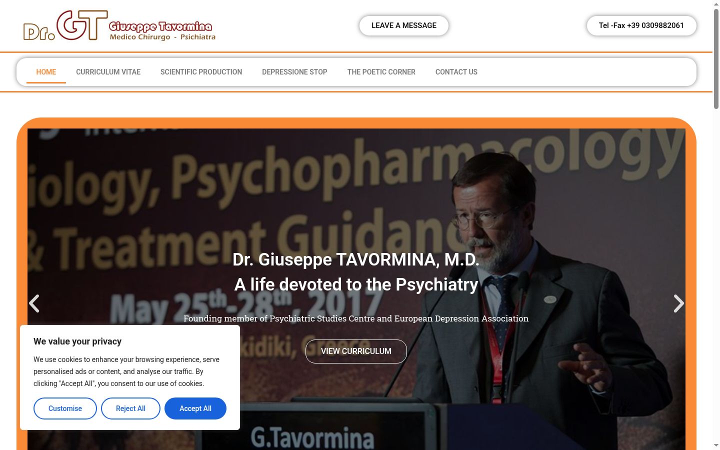 Screenshot of the consent banner shown before any interaction