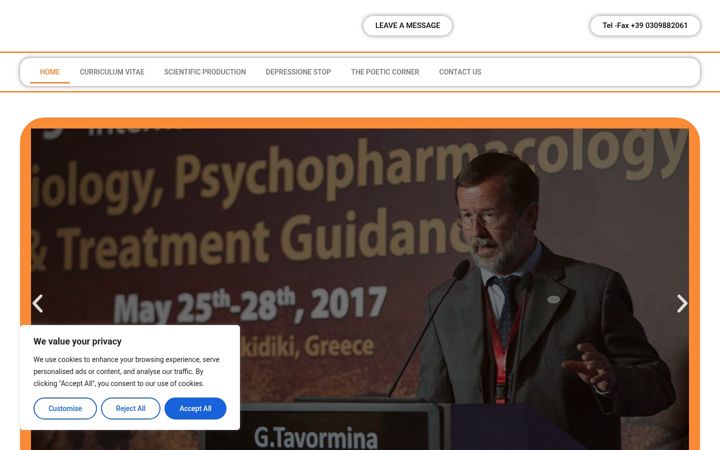 Screenshot of dottortavormina.it