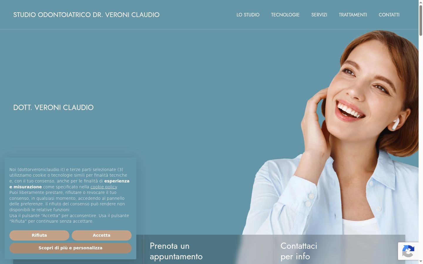 Screenshot of the consent banner shown before any interaction