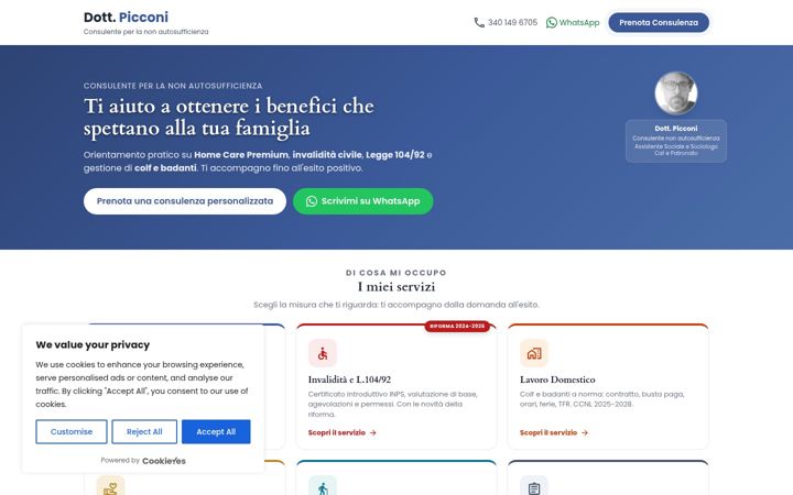 Screenshot of dottpicconi.it