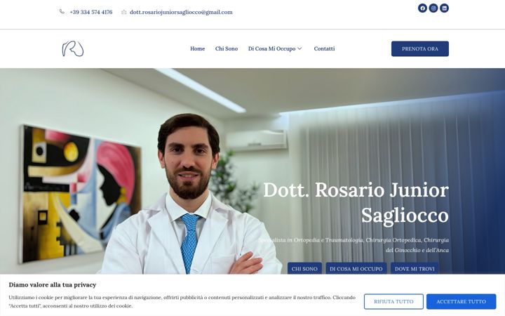 Screenshot of dottrosariojuniorsagliocco.it