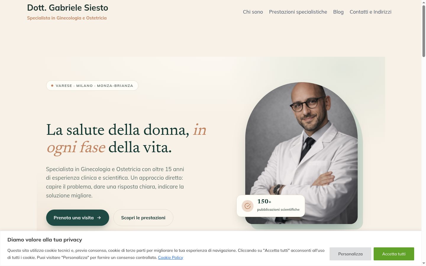 Screenshot of the consent banner shown before any interaction