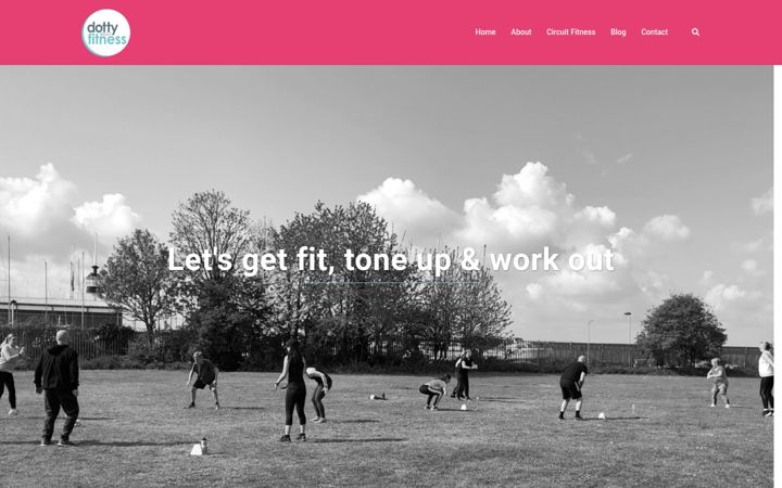 Screenshot of dottyaboutfitness.co.uk