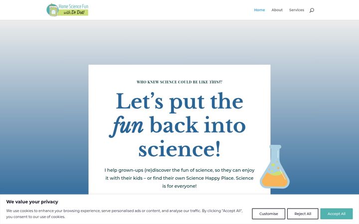 Screenshot of dottyscience.com