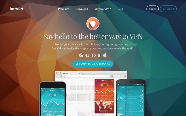 Screenshot του dotvpn.com