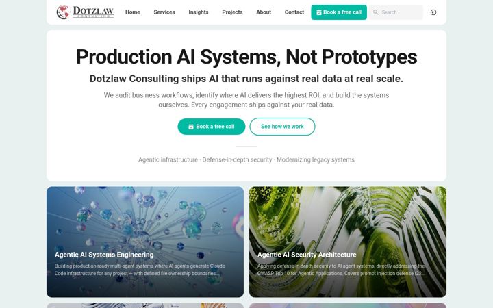 Screenshot of dotzlaw.com
