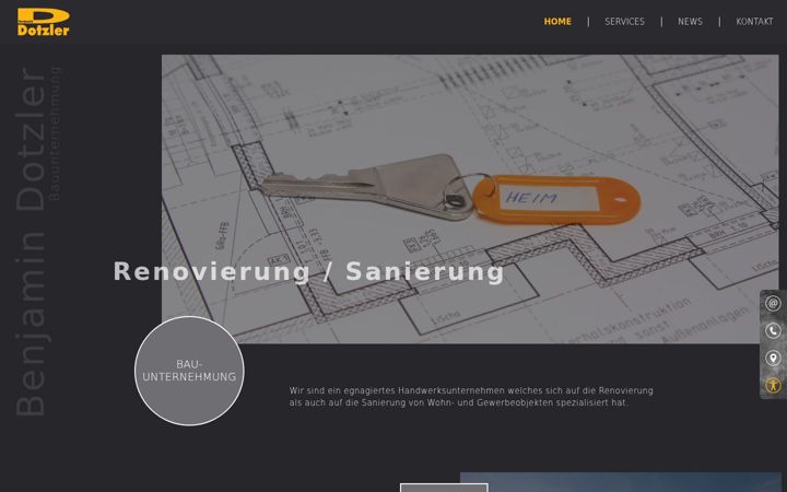 Screenshot of dotzler-bauunternehmung.de