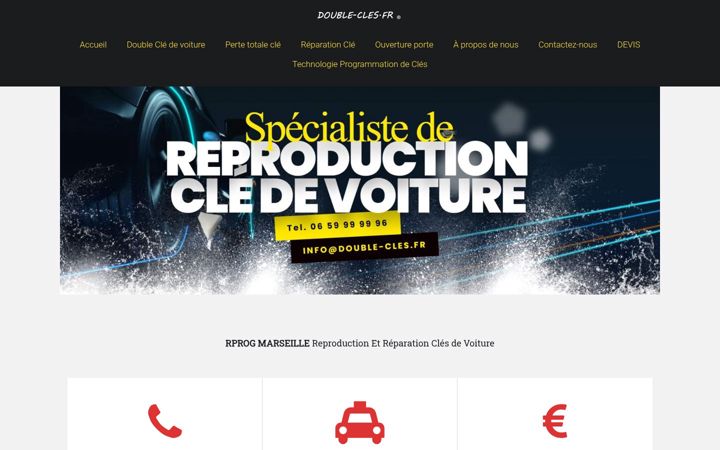 Screenshot of double-cles.fr