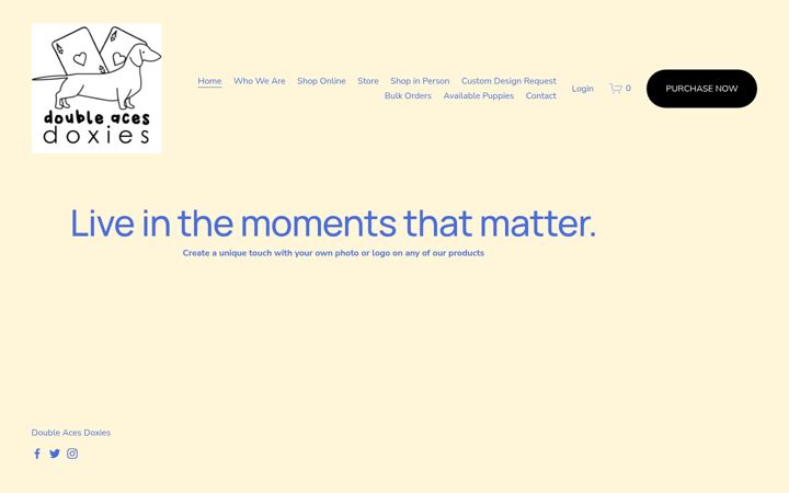 Screenshot of doubleacesdoxies.com