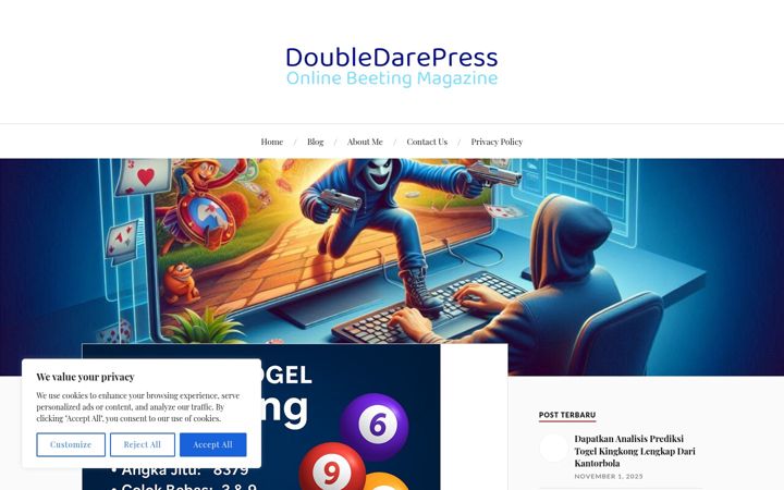 Screenshot of doubledarepress.com