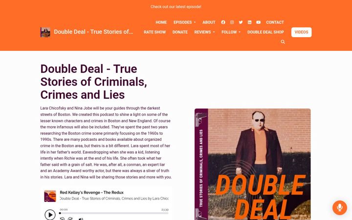 Screenshot of doubledealpodcast.com