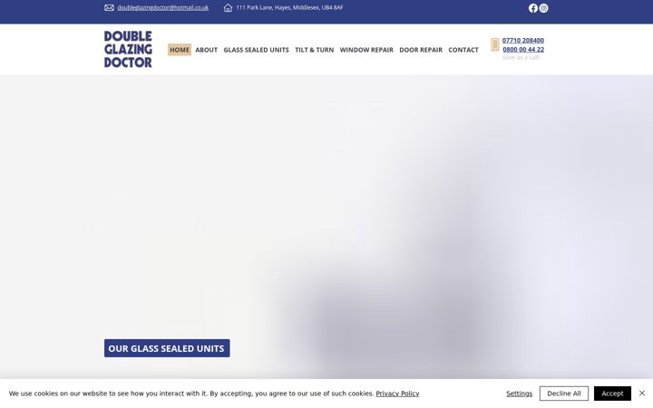 Snímek obrazovky doubleglazing-doc.co.uk
