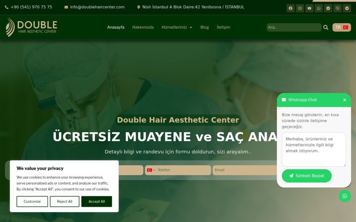 Screenshot of doublehaircenter.com