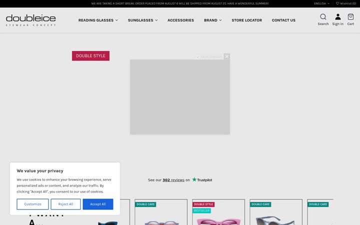 Screenshot of doubleice.com