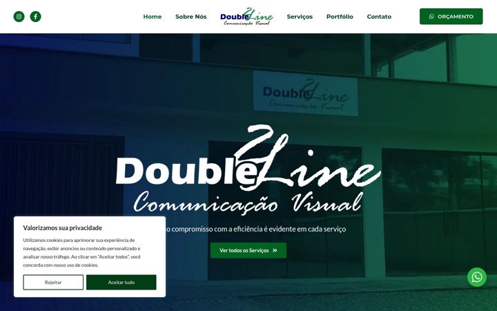 Screenshot of doubleline.com.br