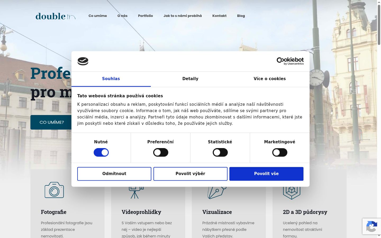 Snímek obrazovky baneru souhlasu zobrazeného před jakoukoli interakcí