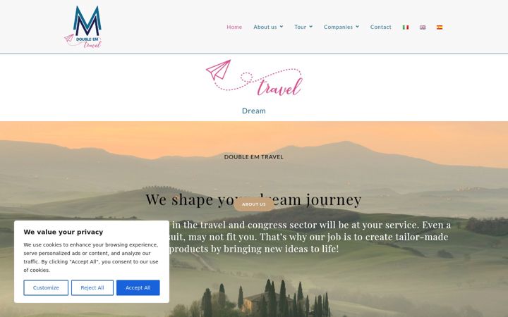 Screenshot of doublemtravel.it