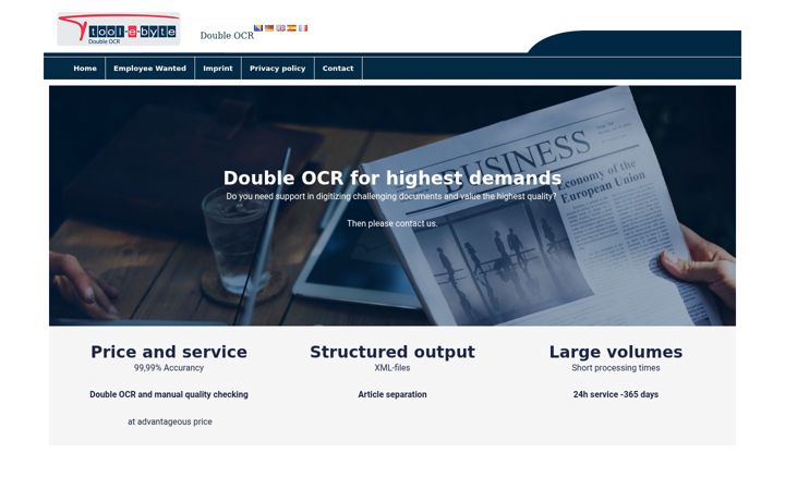 Screenshot of doubleocr.com