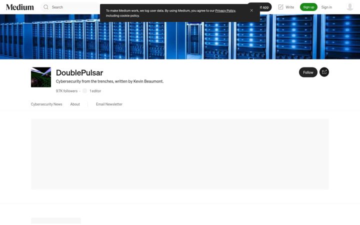Screenshot of doublepulsar.com